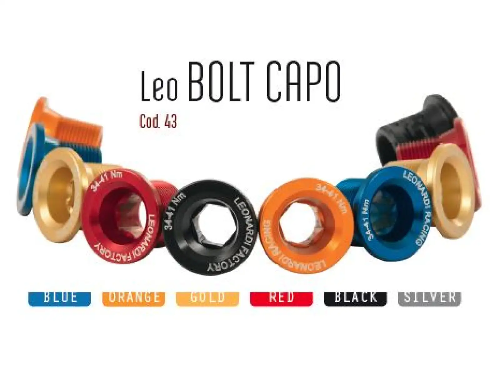 Leonardi Factory Bolt Cap Kurbelschrauben in Silber