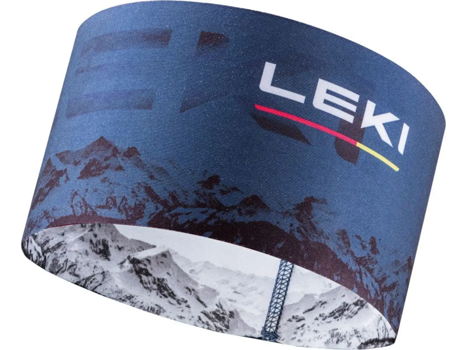Leki XC Stirnband dunkles Jeans/weiß/Mohnrot Gr. Uni