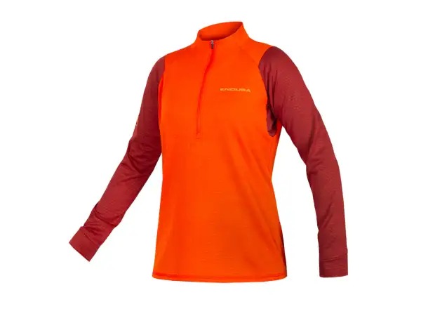Endura Singletrack Fleece Damen Langarmshirt Paprika