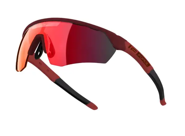 Die Force Enigma Fahrradbrille in Rot/Rot mit polarisierten Gläsern.