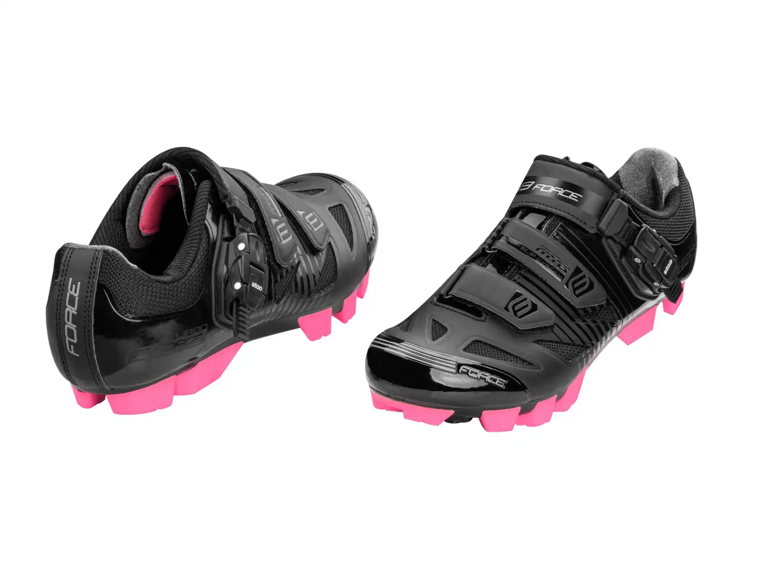 Force MTB Turbo Damen-Mountainbike-Schuhe in Schwarz/Rosa