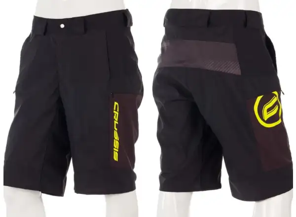 Crussis Freeride Herren Loose Fit Shorts Schwarz/Gelb
