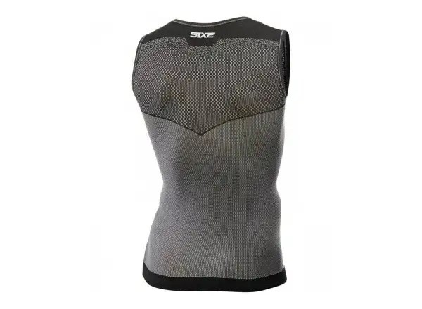 SIXS SML BT Funktionelles ultraleichtes ärmelloses Shirt in Carbon Schwarz.