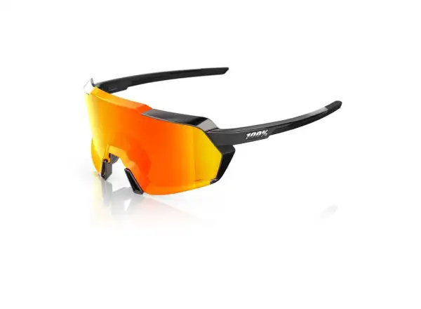 100% Korbin Brille in Gloss Metallic Black mit HiPER Red Multilayer Mirror