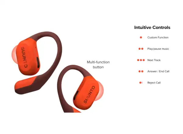 Suunto Spark Laufkopfhörer Coral Orange