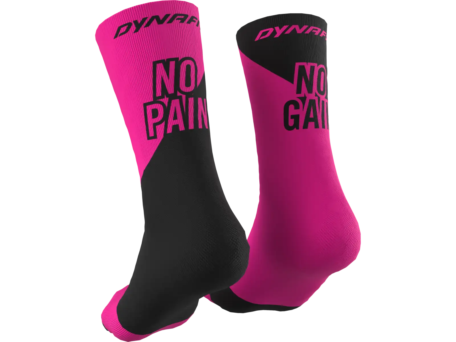 Dynafit Kein Schmerz, kein Gewinn Sportsocken Pink Glo/Black Out.