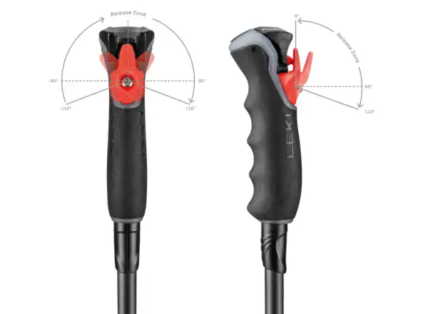 Leki Artena Airfoil 3D Skistöcke schwarz/dunkles Anthrazit/Roségold