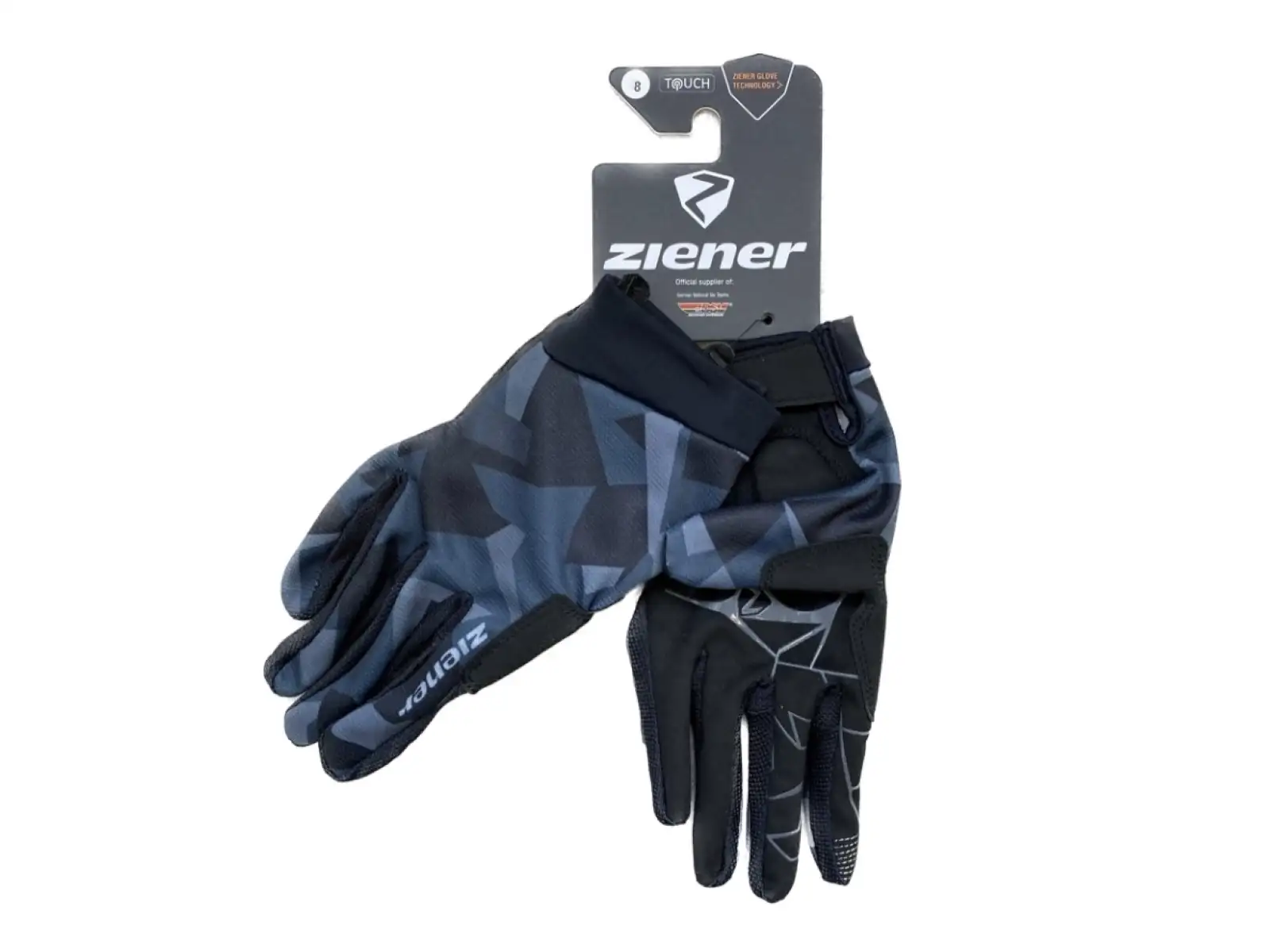 Ziener CNUT Touch Herren-Fahrradhandschuhe lang Schwarz