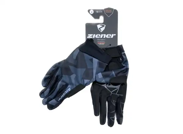 Ziener CNUT Touch Herren-Fahrradhandschuhe lang Schwarz