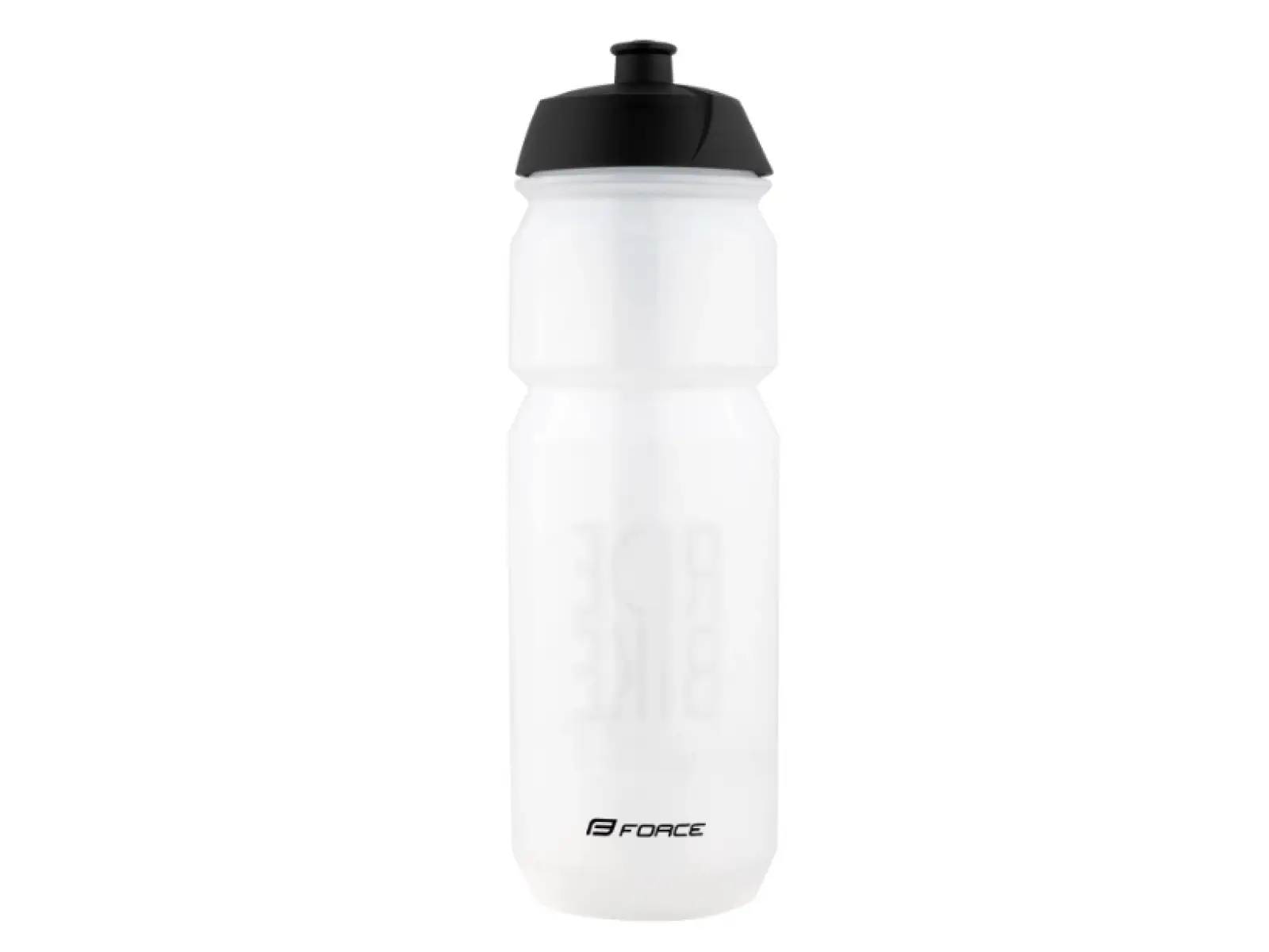 Force Ride Bike Fahrradflasche 750 ml transparent/schwarz