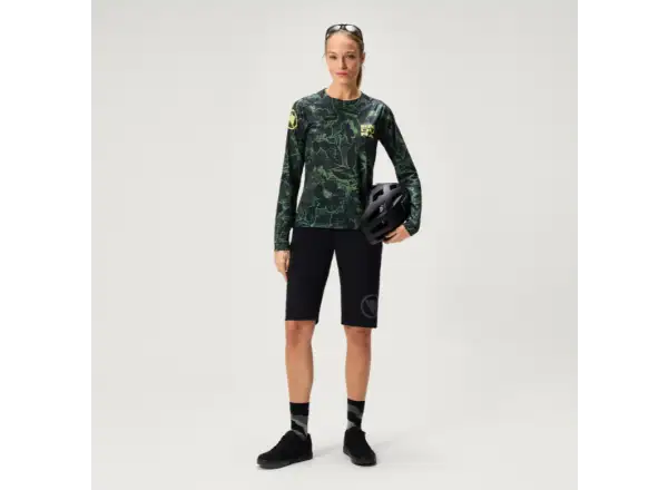 Endura Floral LTD Damen-Jersey langärmlig Black