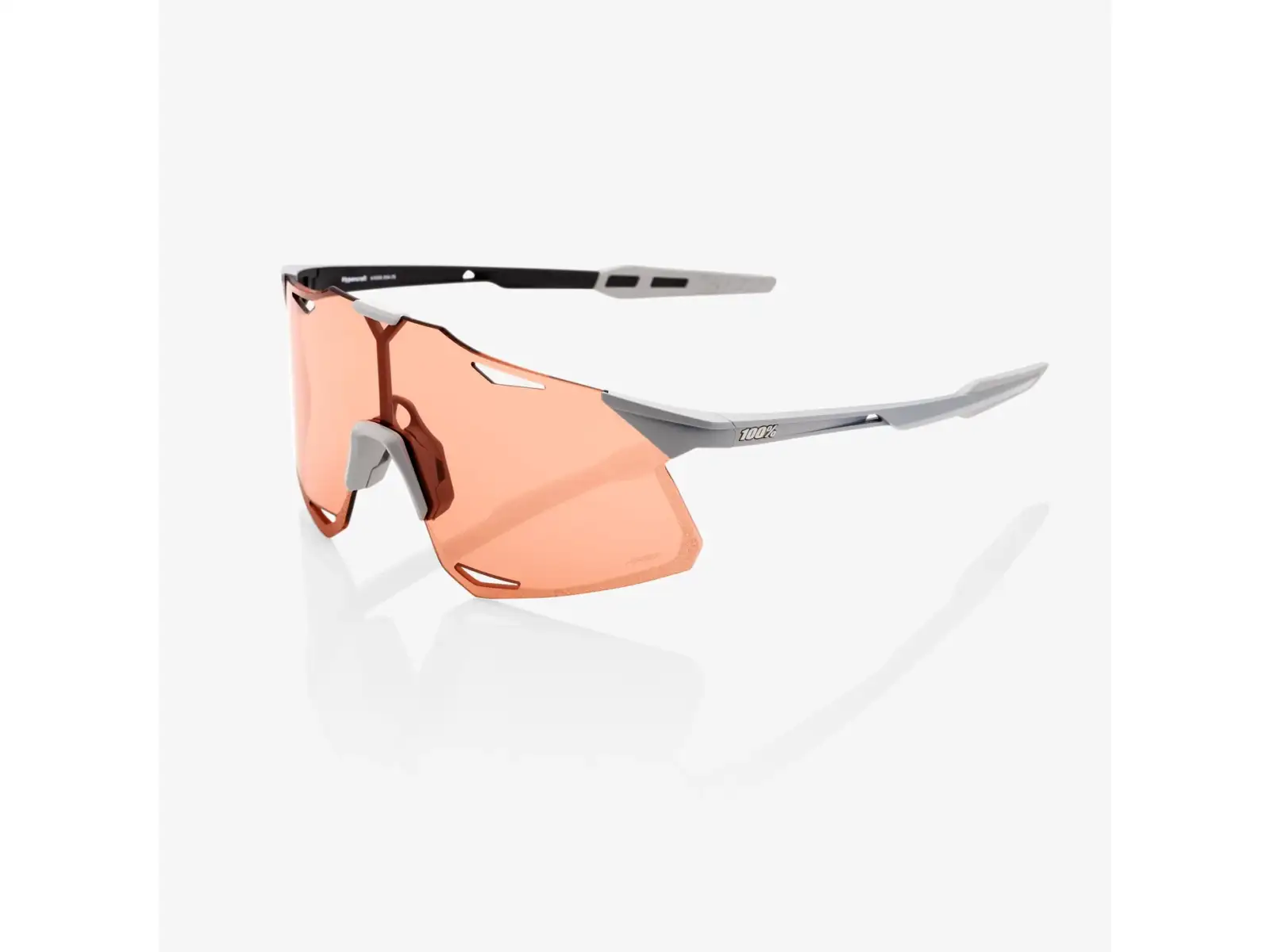 100% Hypercraft Brille Matte Stone Grey/HiPER Coral