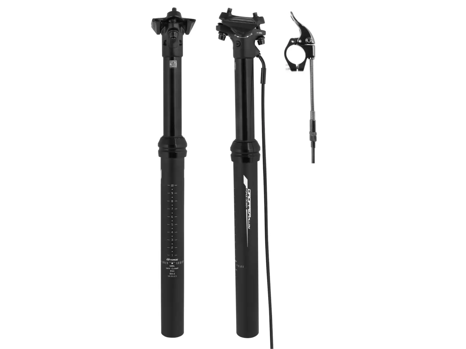 Force Dropper Teleskopsattelstütze 125 mm 30,9x475 mm schwarz