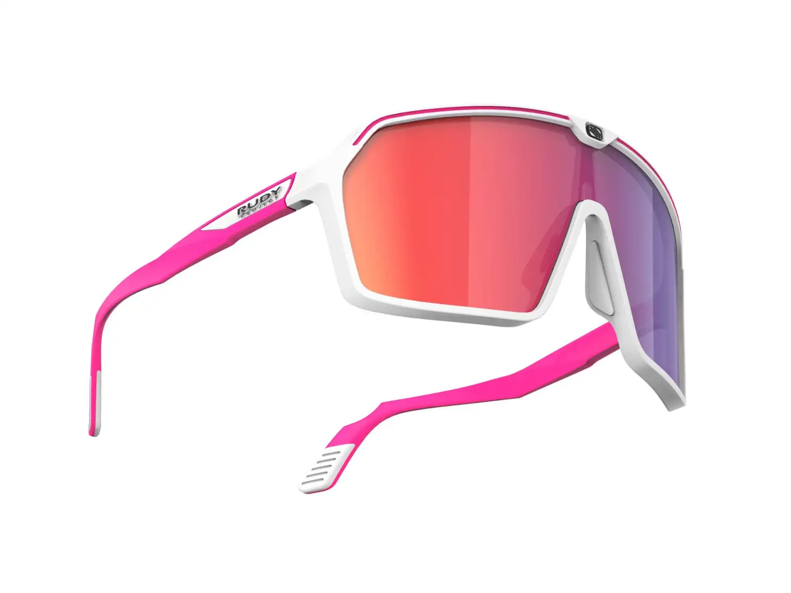 Rudy Project Spinshield Sonnenbrille Weiß-Pink fluo/Multilaser Rot.