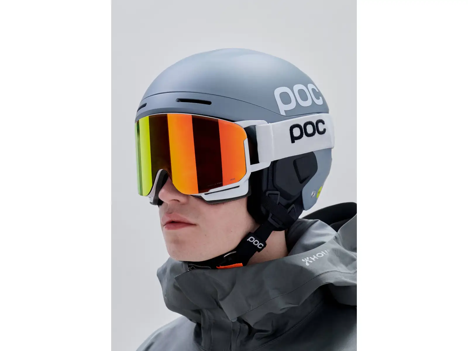 POC Nexal Skibrille Hydrogen White/Partly Sunny Orange