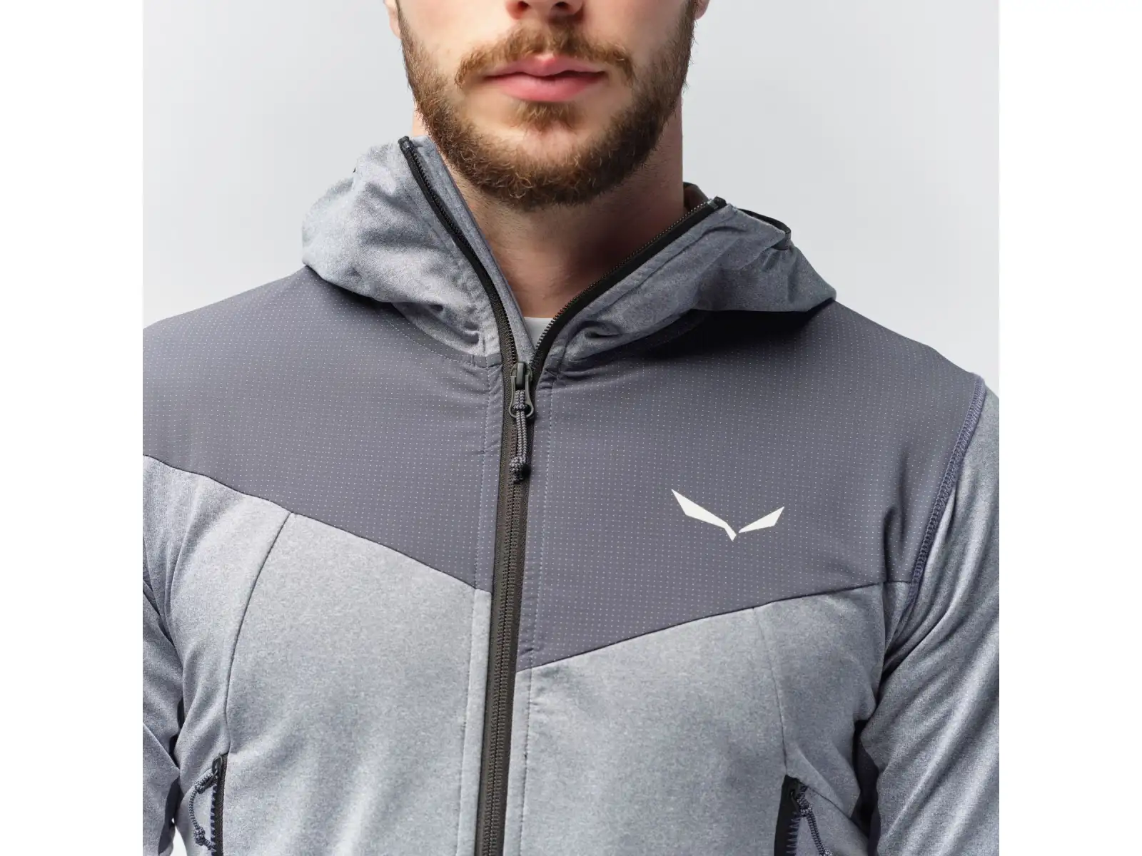 Salewa Agner Hybrid PL/DST Herren Hoodie – Dark Olive Melange