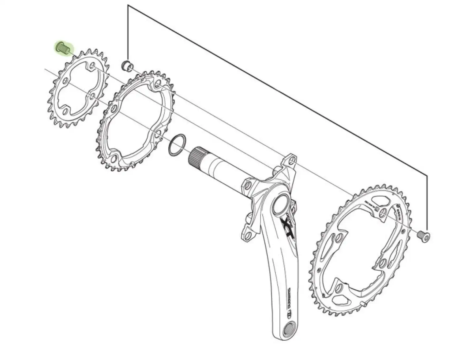 Shimano Kettenblattschrauben 4 Stück