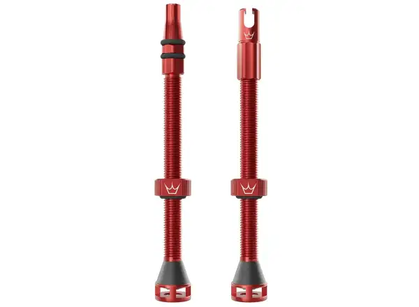 Peatys Holeshot Fast Flow schlauchlose Ventile 80 mm Red