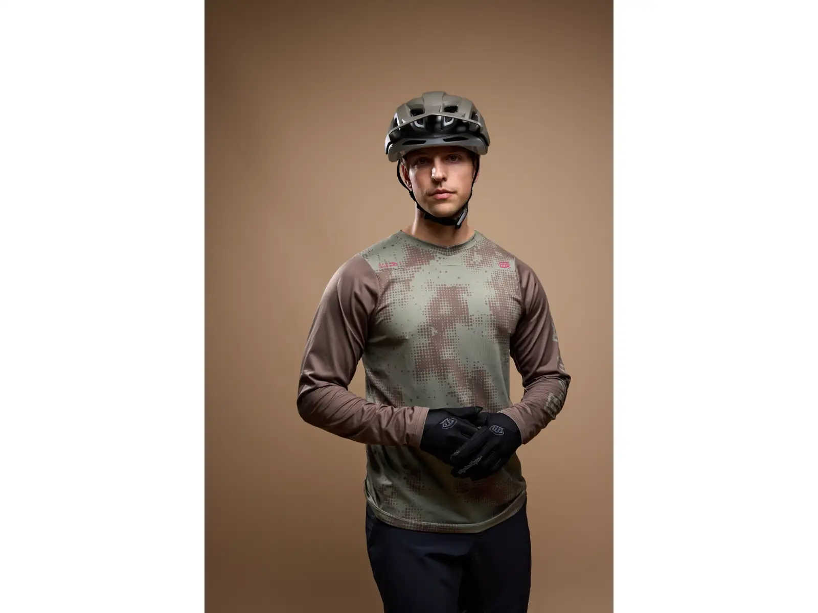 Troy Lee Designs Skyline Chill Herren Longsleeve Shirt Scattered Olive