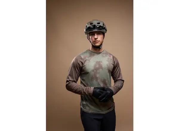 Troy Lee Designs Skyline Chill Herren Longsleeve Shirt Scattered Olive