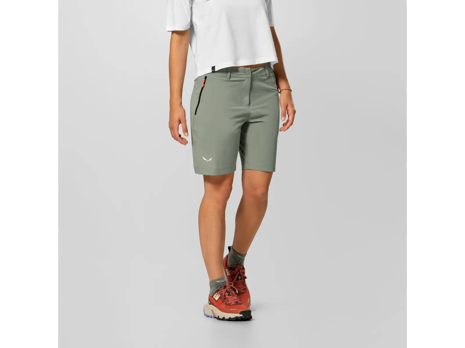 Salewa Puez Talvena Damen Shorts Faded green