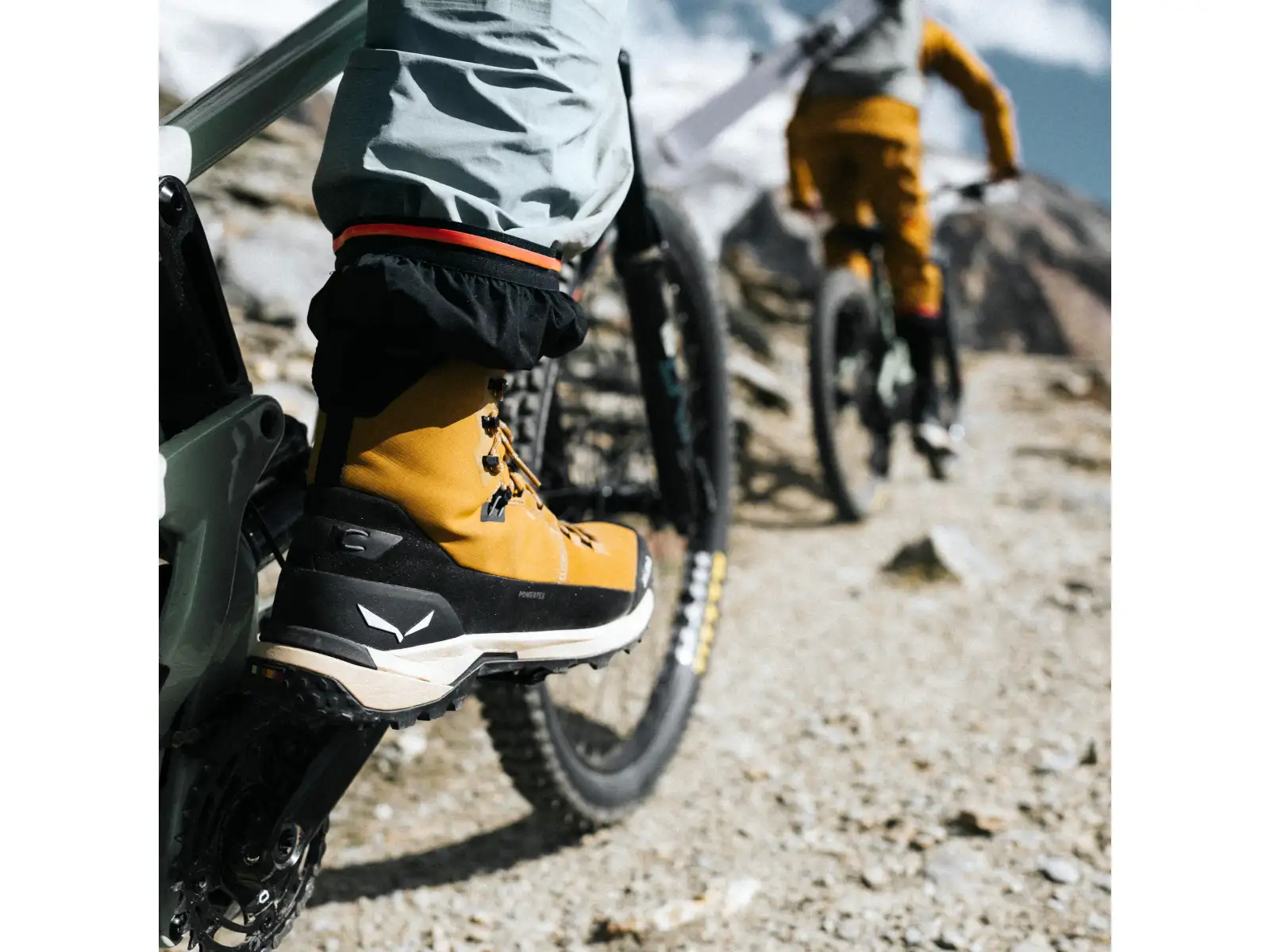 Salewa Puez Winter Mid PTX Herrenschuhe Golden Brown / Schwarz