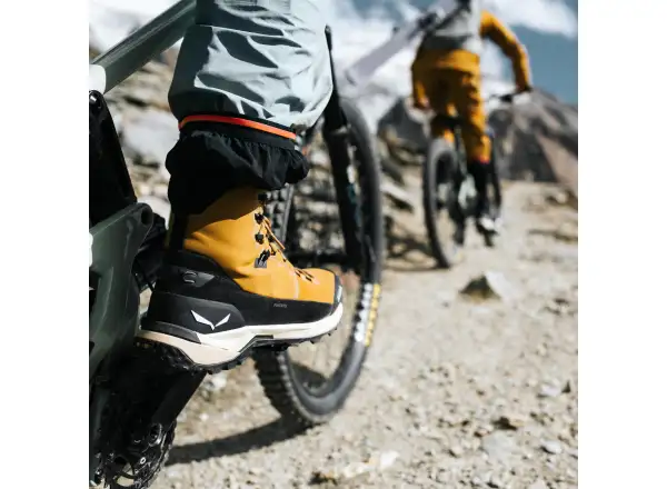 Salewa Puez Winter Mid PTX Herrenschuhe Golden Brown / Schwarz