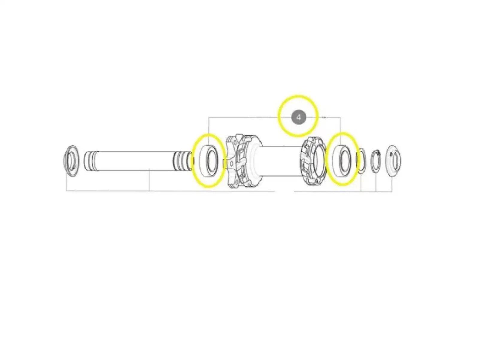 Mavic Lagersatz für Vorderradnabe (V2500901)