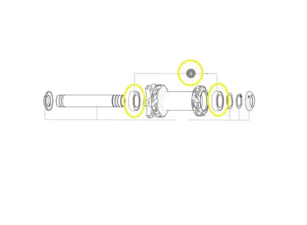 Mavic Lagersatz für Vorderradnabe (V2500901)