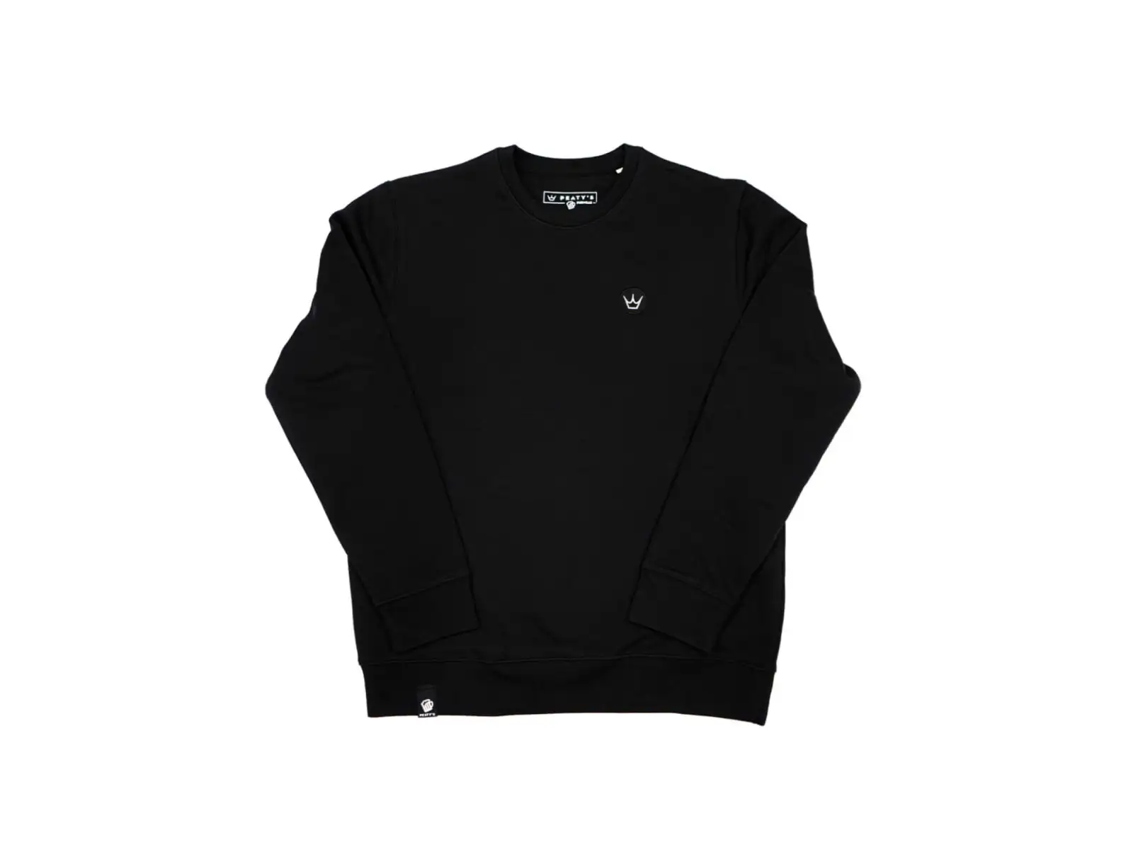 Peatys bestickter Crew-Pullover Herren Pullover Crown / Schwarz