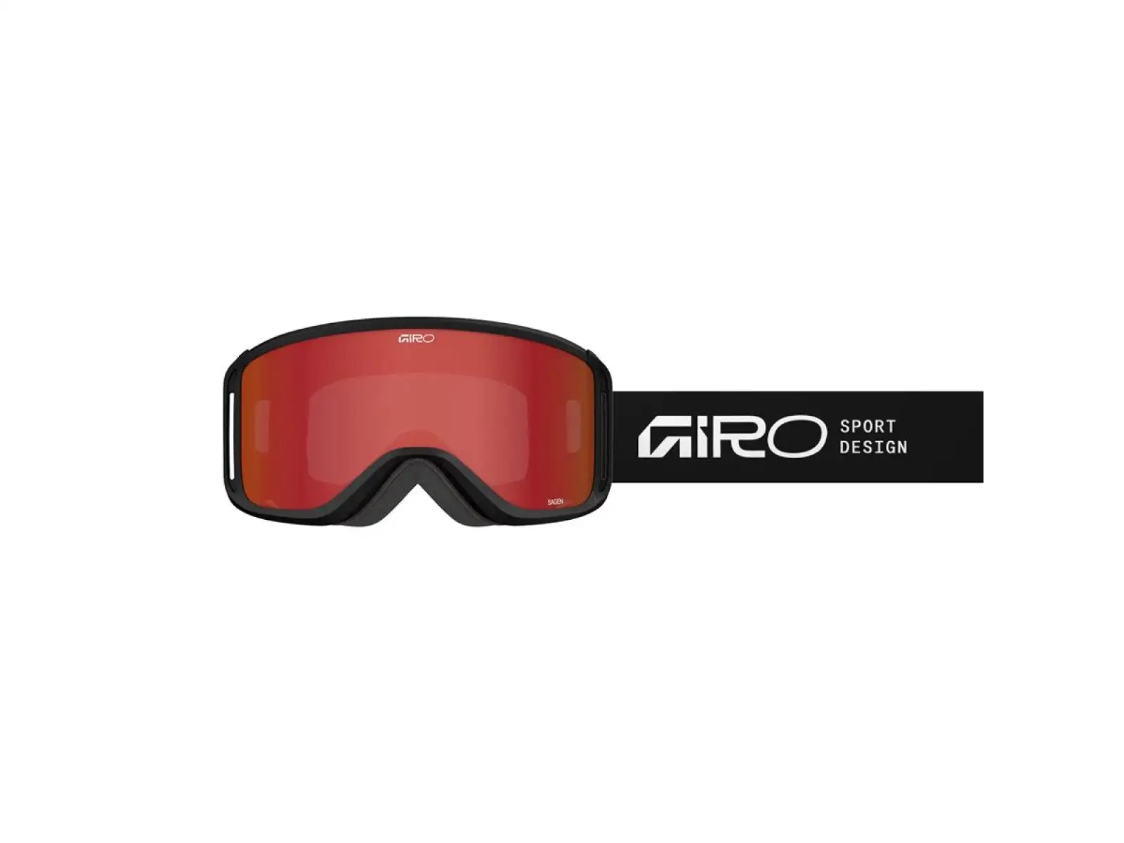 Giro Sagen Skibrille schwarz Stacked/Amber Scarlet/Yellow (2Gläser)
