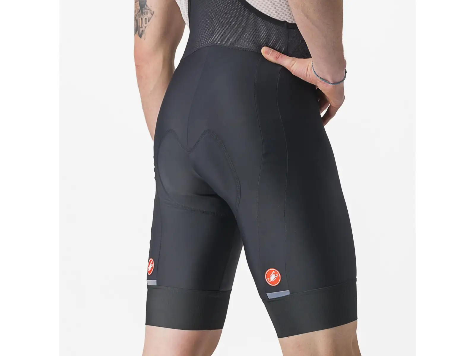 Castelli Entrata 2 Herren Radhosen mit Polsterung und Silikonbeinabschlüssen Schwarz