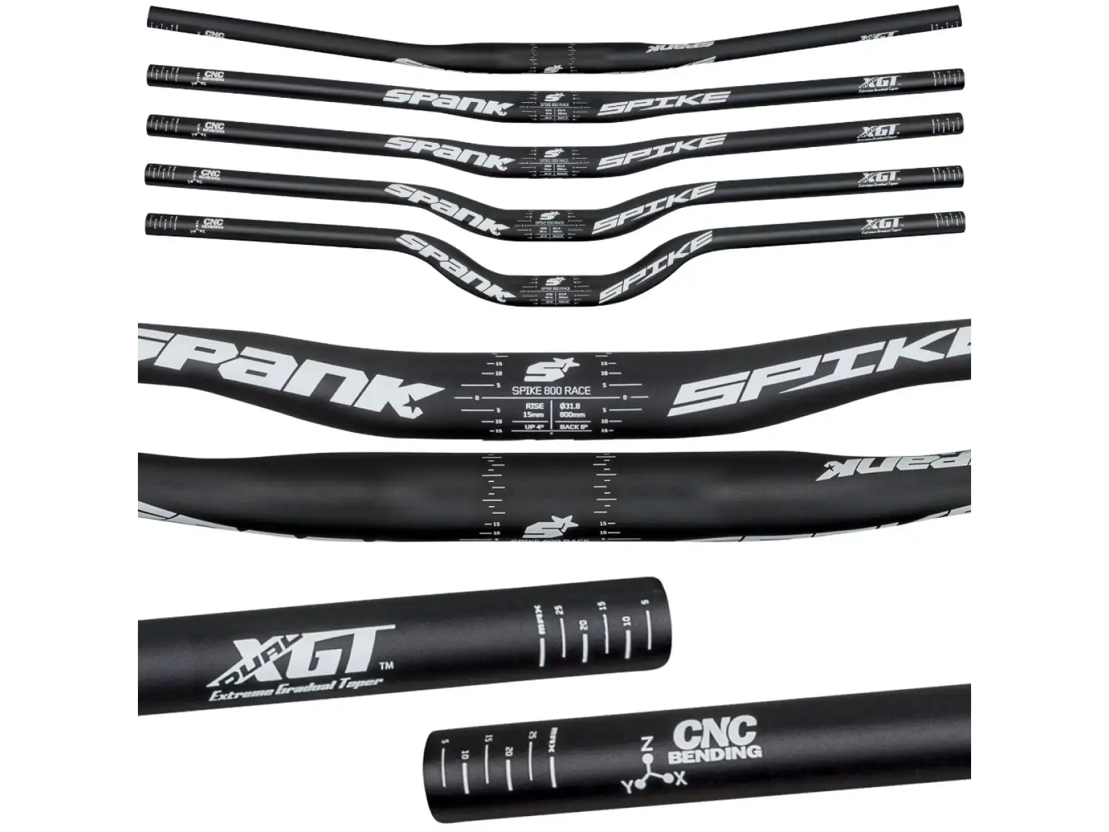 Spank Spike 800 Race Lenker 15R MTB Schwarz
