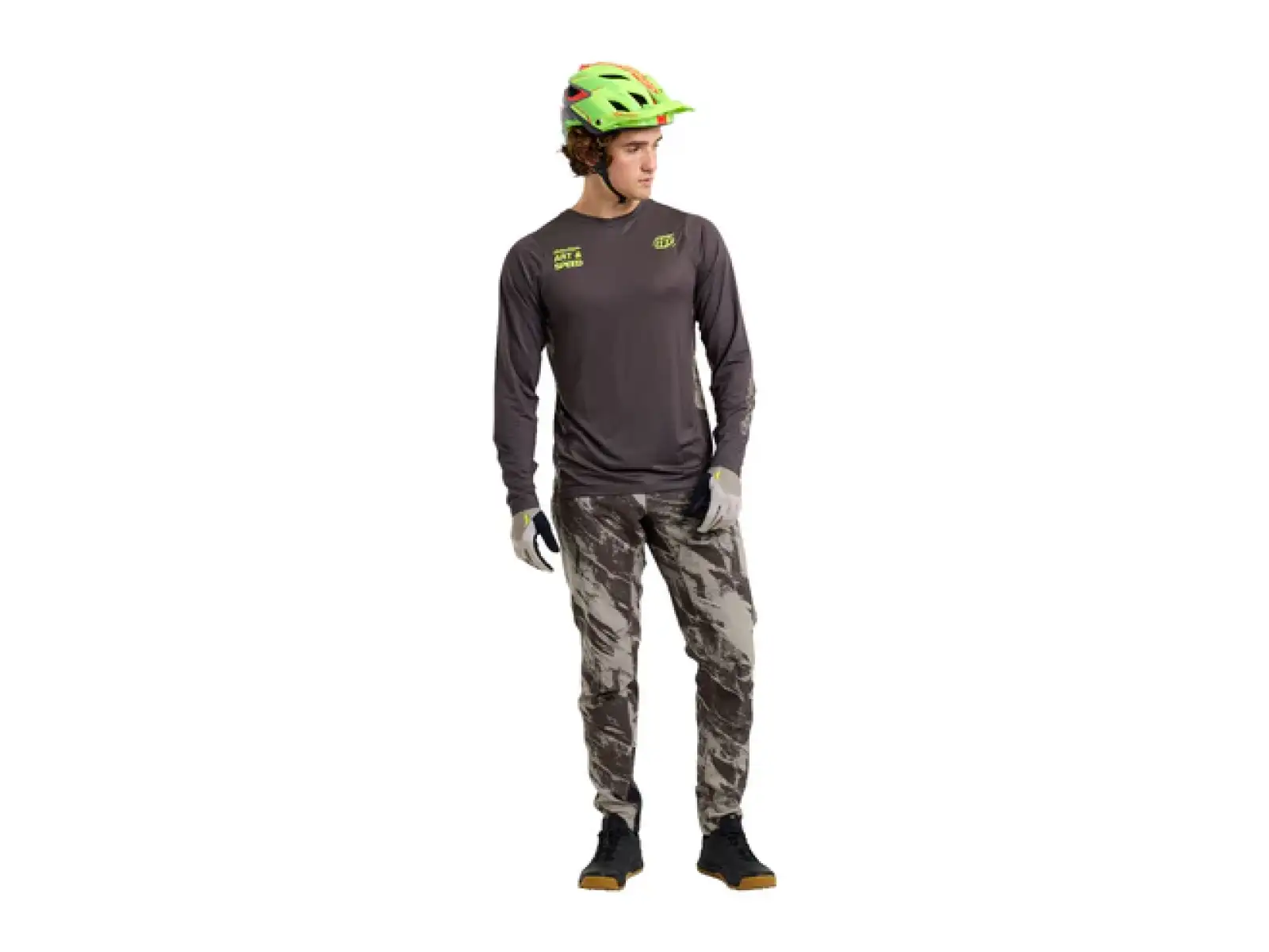 Troy Lee Designs Skyline Elemental Herren Trikot Langarm Dark Earth