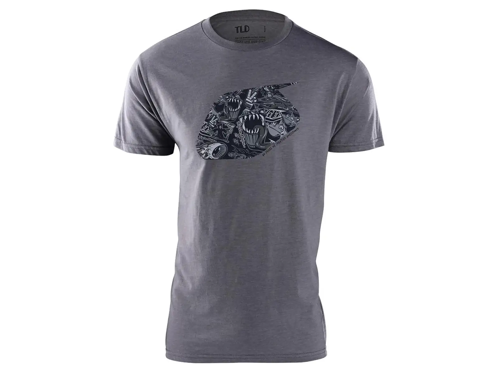 Troy Lee Designs History Herren T-Shirt Kurzarm meliert grau