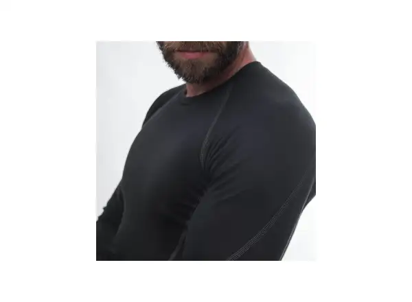Sensor Merino Active Herren Langarmshirt Schwarz