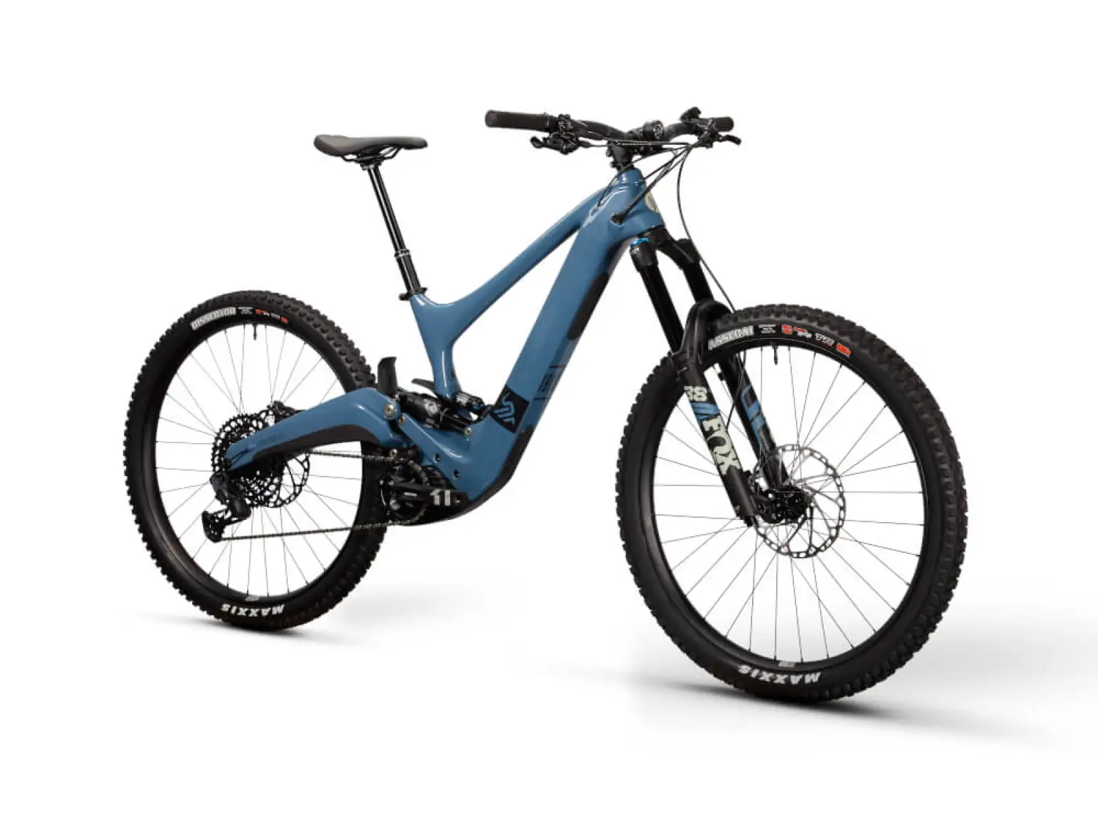 Ibis OSO Storm Blue vollgefedertes E-Bike.