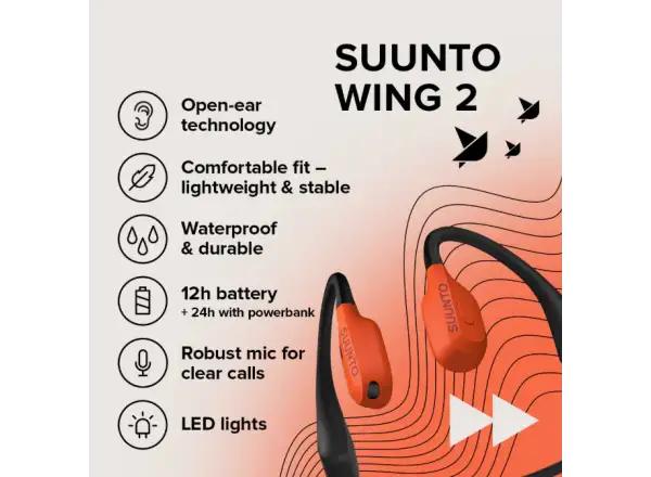 Suunto Wing 2 Kopfhörer Coral Orange