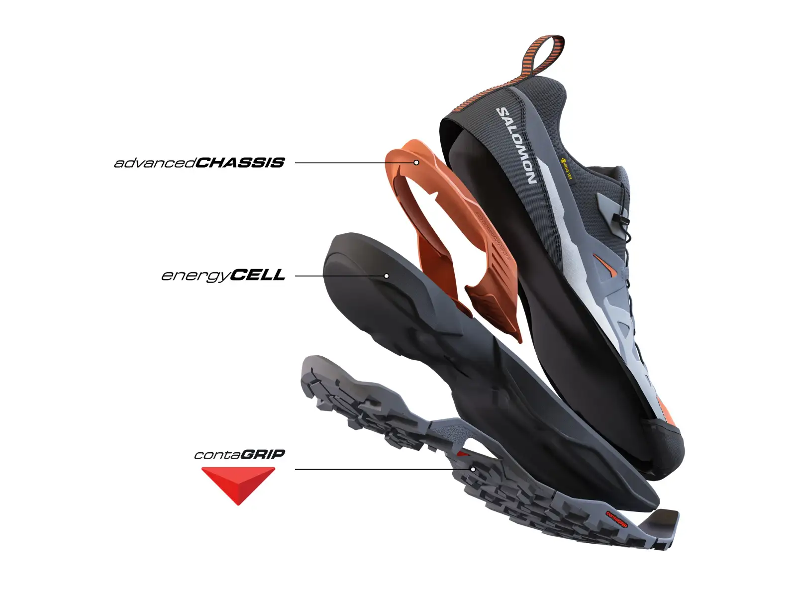 Salomon X Ultra 360 GTX Herren Wanderschuhe Carbon/India Ink/Deep Dive