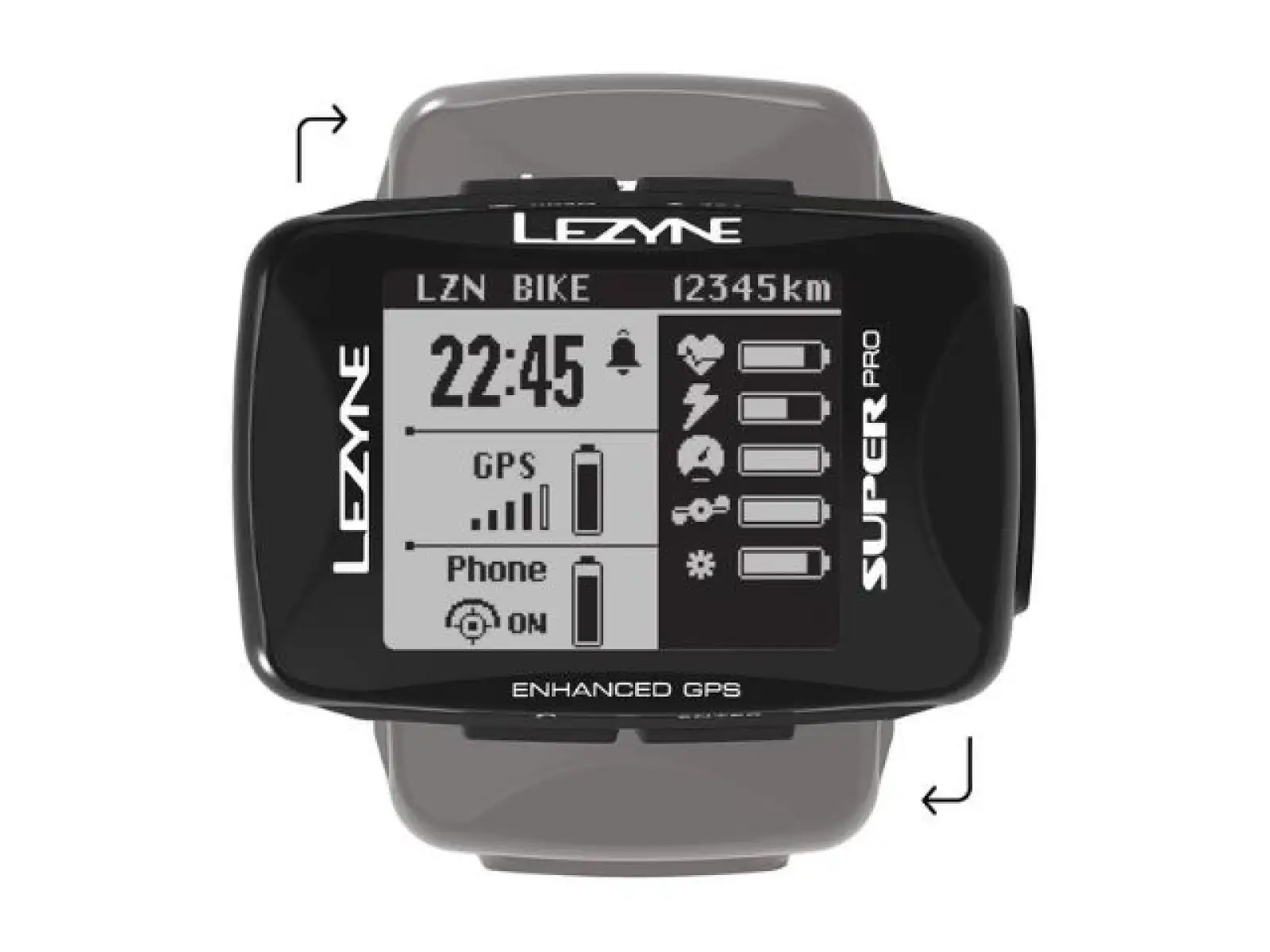 Lezyne Super Pro GPS Smart Loaded Navigation Schwarz