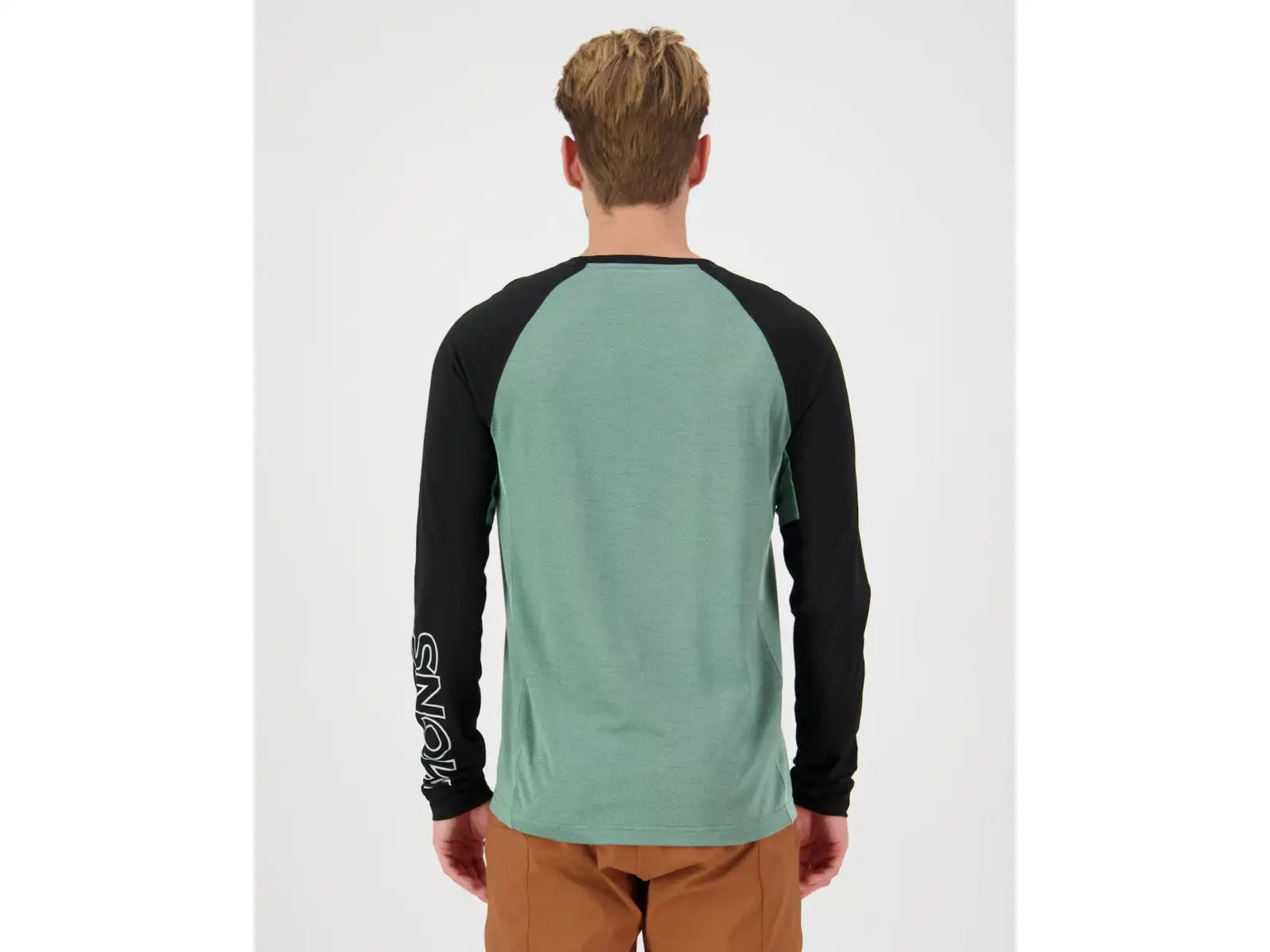 Mons Royale Tarn Merino Herren T-Shirt Langarm Cypress / Black / Thyme