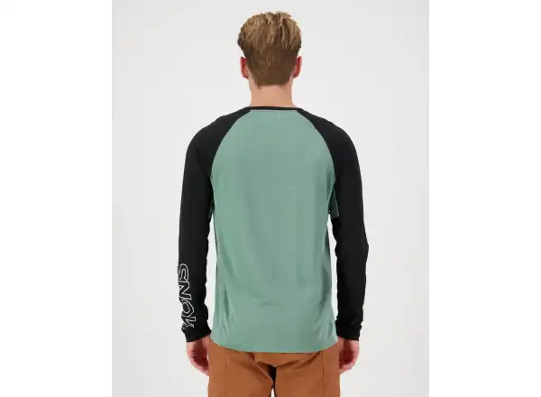 Mons Royale Tarn Merino Herren T-Shirt Langarm Cypress / Black / Thyme