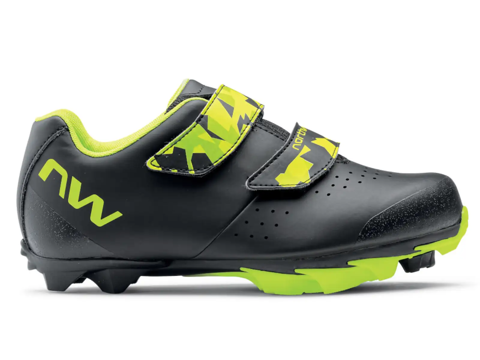 Northwave Origin Junior Kinder-Radschuhe Black/Yellow Fluo