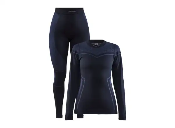 Craft Core Dry Fuseknit Damen-Set Langarmshirt+Hose Black