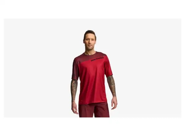Race Face Indy Herren-Trikot kurzarm dunkelrot.