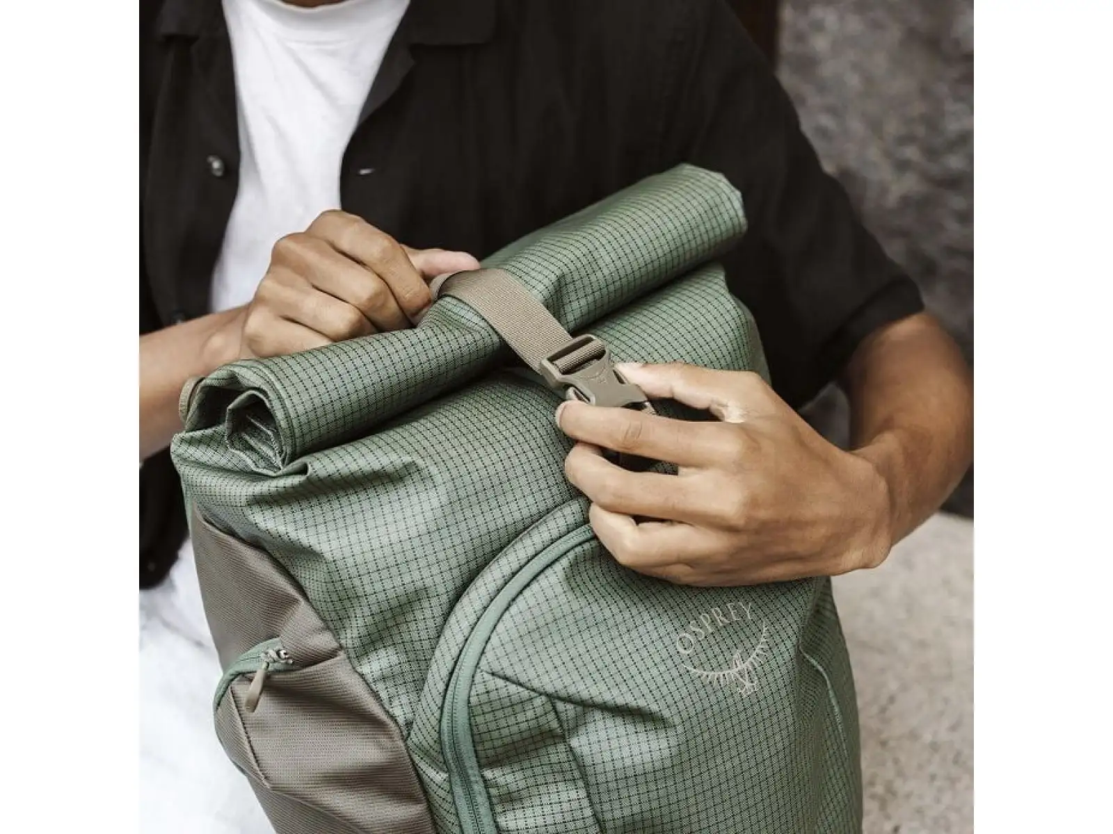 Auf Lager Neuheit Osprey Transporter Roll Top Rucksack Pine Leaf