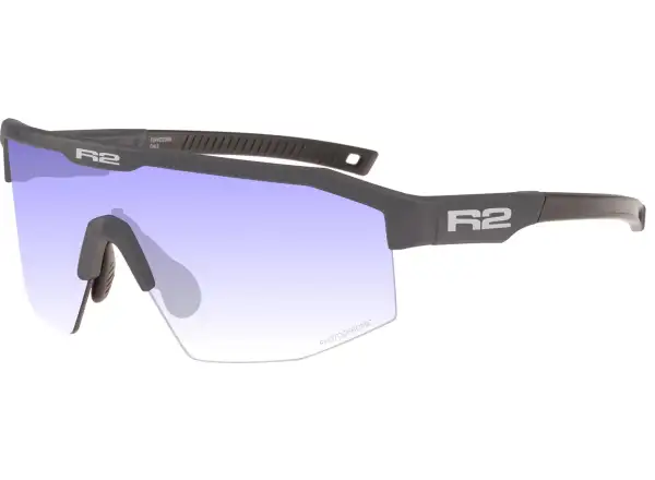 R2 Gain Fahrradbrille matt metallisch dunkelgrau/klar