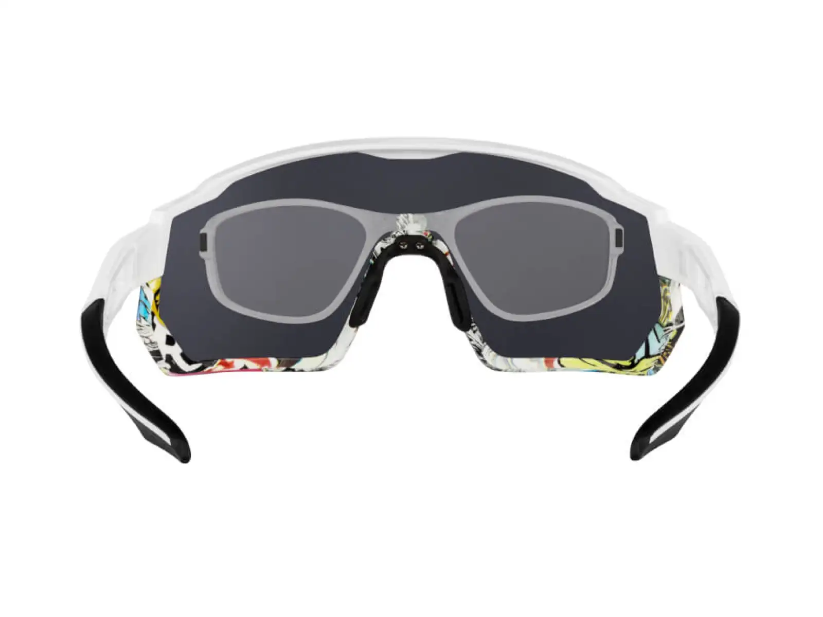 Die Force Drift Herrenbrille in Weiß/Vivid/Schwarz-Kontrast. Linse.