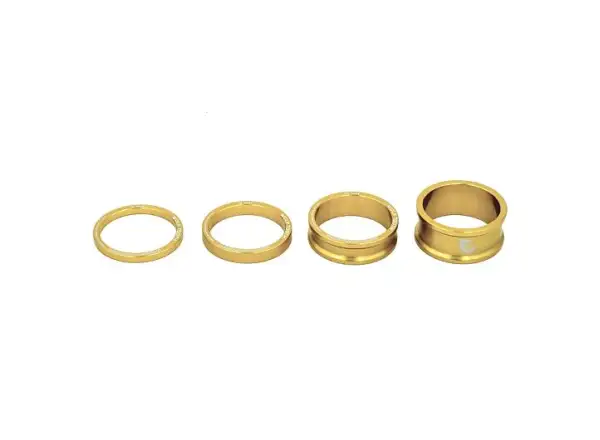 Wolf Tooth Scheibensatz 3,5,10,15 mm für Vorbau 1 1/8" gold
