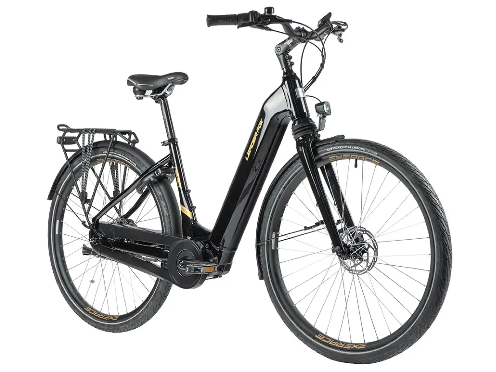 Leader Fox Neba 28 tief Einstieg Stadtelektrofahrrad schwarz